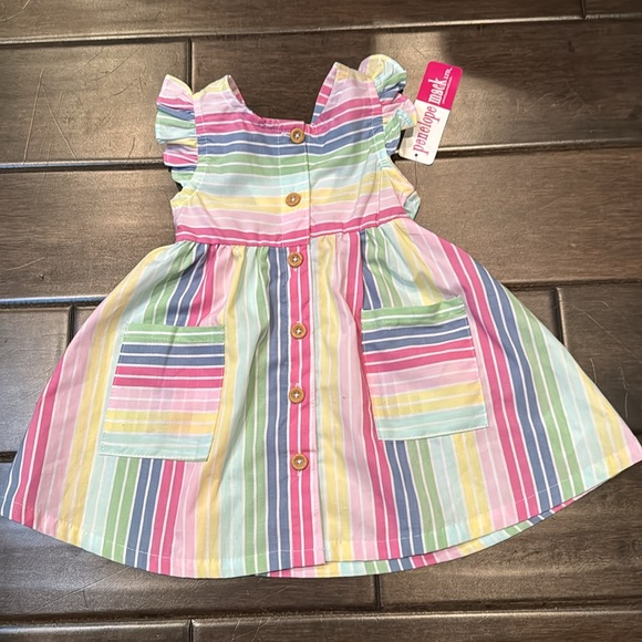 💜3/$15 Penelope Mack Striped Dress with Diaper Cover - Picture 2 of 10